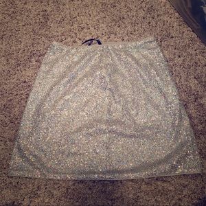 Shimmery mini skirt